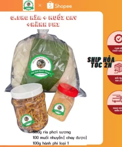 0.5kg rìa phơi sương+ 100g muối nhuyễn cay+ 100g hành phi siêu ngon[ chayđược]