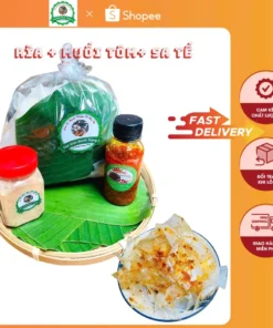 Combo 500gr rìa phơi sương + 100gr sate cay+ 100gr muối tôm nhuyễn loại 1 Tây Ninh