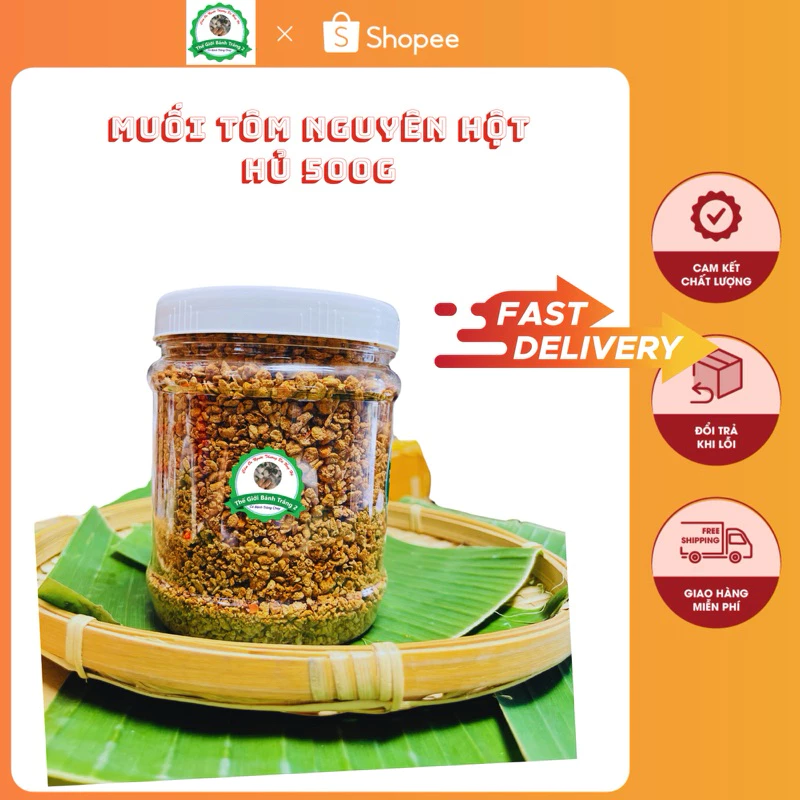0.5kg Muối Tôm nguyên hột chính gốc Tây Ninh ko tanh, ko quá cay siêu ngon Tây Ninh!