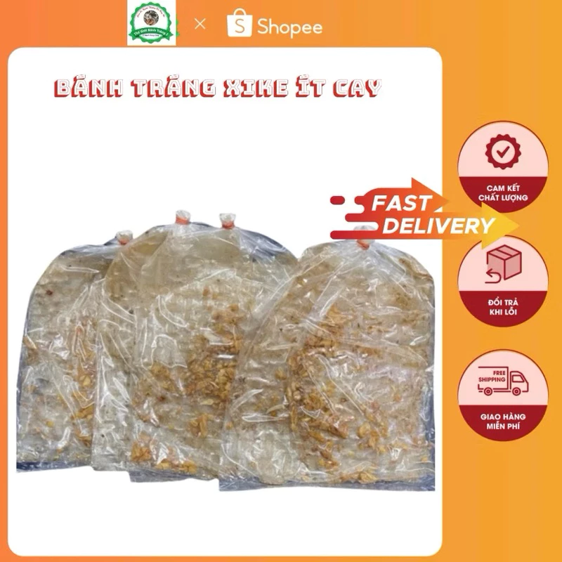 Combo 10 bánh tráng xike dẻo ít cay - đồ ăn vặt siêu ngon