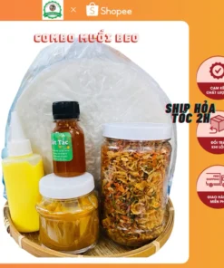COMBO BỰ- 250G Phơi Sương Tròn+ 200g Muối Tép Hành Phi+ 100g Bơ+ 200g muối béo- Tặng Sốt Tắc 80g