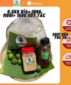 Bánh tráng RÌA phơi sương xé sẵn 0.5KG +100G MUÓI NHUYỄN +150G SỐT TẮC siêu ngon Ăn Vặt