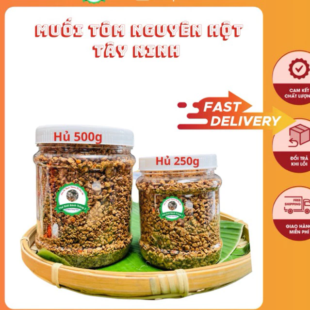 Hủ 250gr Muối Tôm nguyên hạt chính gốc Tây Ninh loại ngon nhất !!!SHIP HỎA TỐC